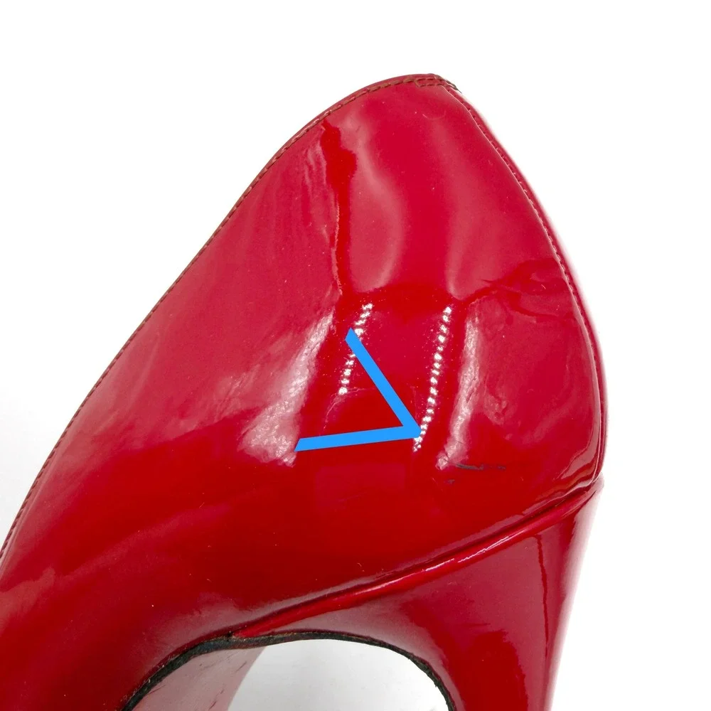 Christian Louboutin So Kate Pumps Red Black Ombre Patent Heels Sz 38.5 / 8.5